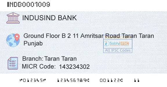 Indusind Bank Taran TaranBranch 