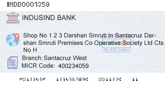 Indusind Bank Santacruz WestBranch 