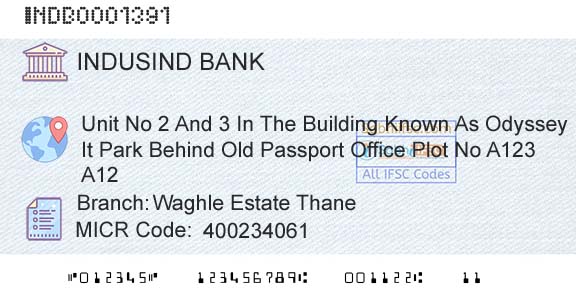 Indusind Bank Waghle Estate ThaneBranch 
