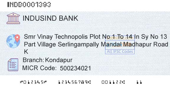 Indusind Bank KondapurBranch 