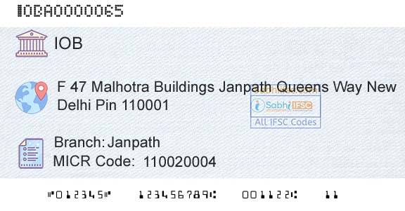 Indian Overseas Bank JanpathBranch 