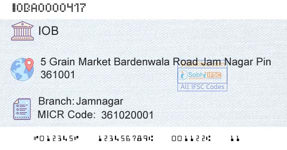 Indian Overseas Bank JamnagarBranch 