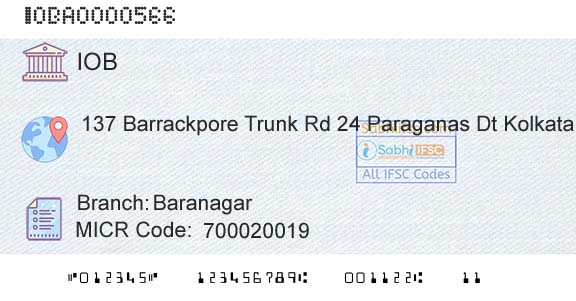 Indian Overseas Bank BaranagarBranch 
