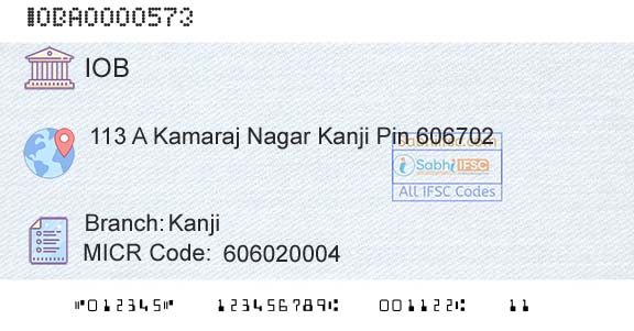 Indian Overseas Bank KanjiBranch 