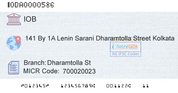 Indian Overseas Bank Dharamtolla StBranch 