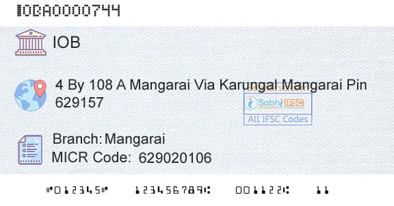 Indian Overseas Bank MangaraiBranch 