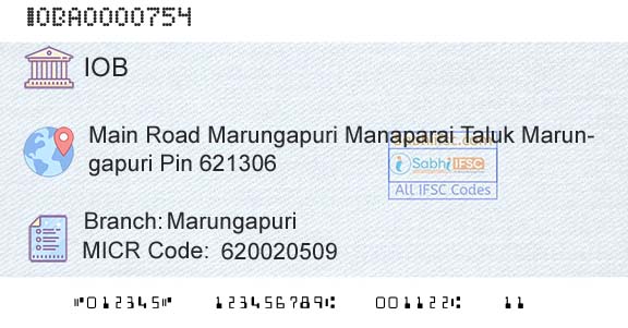 Indian Overseas Bank MarungapuriBranch 