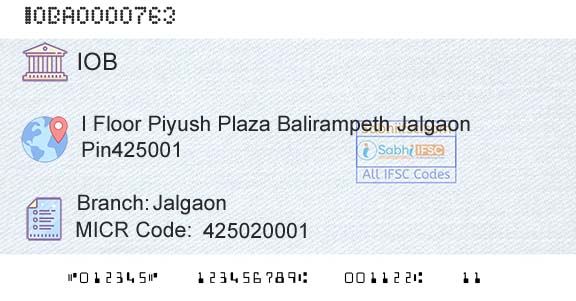 Indian Overseas Bank JalgaonBranch 
