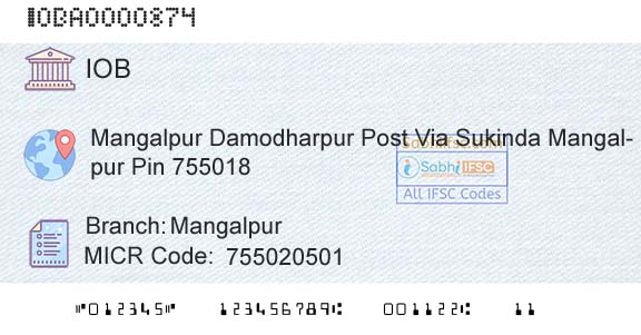 Indian Overseas Bank MangalpurBranch 