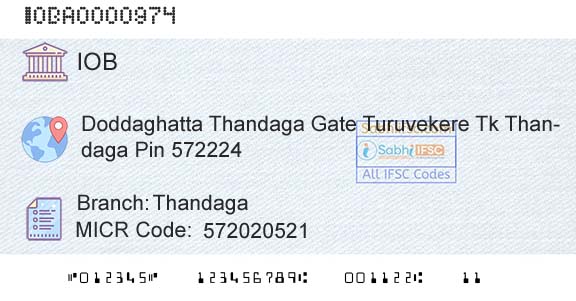 Indian Overseas Bank ThandagaBranch 