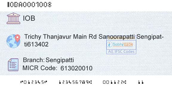 Indian Overseas Bank SengipattiBranch 
