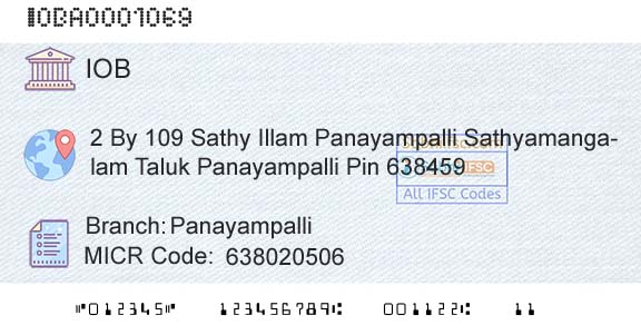 Indian Overseas Bank PanayampalliBranch 