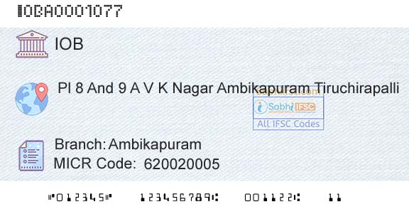 Indian Overseas Bank AmbikapuramBranch 