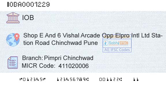 Indian Overseas Bank Pimpri ChinchwadBranch 