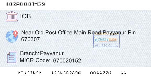 Indian Overseas Bank PayyanurBranch 
