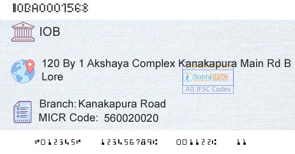 Indian Overseas Bank Kanakapura RoadBranch 