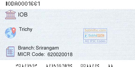 Indian Overseas Bank SrirangamBranch 