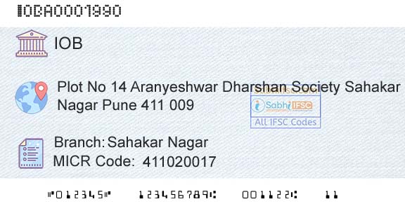 Indian Overseas Bank Sahakar NagarBranch 