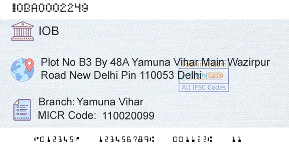 Indian Overseas Bank Yamuna ViharBranch 