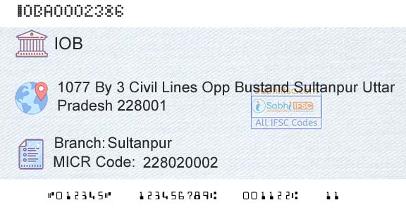 Indian Overseas Bank SultanpurBranch 