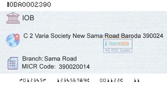 Indian Overseas Bank Sama RoadBranch 