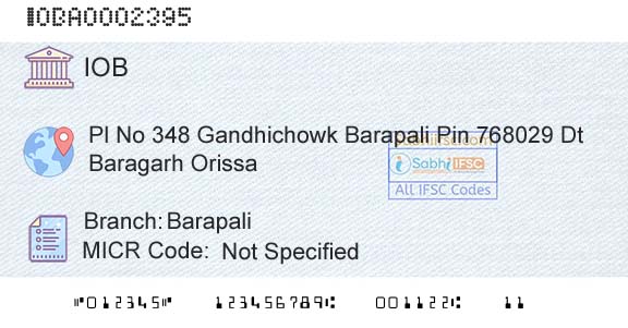 Indian Overseas Bank BarapaliBranch 