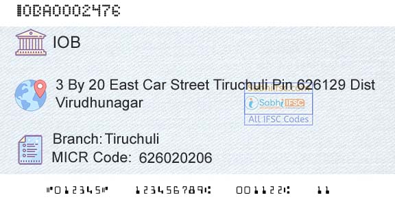 Indian Overseas Bank TiruchuliBranch 
