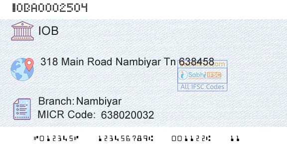 Indian Overseas Bank NambiyarBranch 