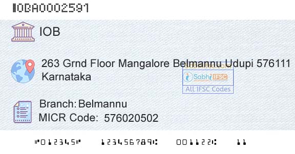 Indian Overseas Bank BelmannuBranch 