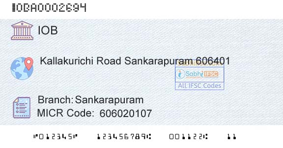 Indian Overseas Bank SankarapuramBranch 