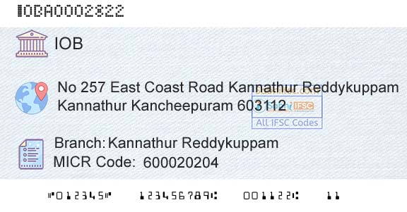Indian Overseas Bank Kannathur ReddykuppamBranch 
