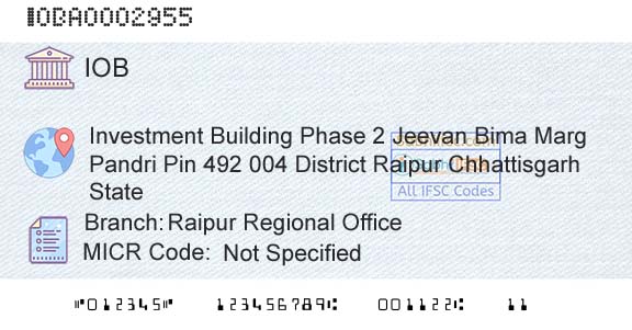 Indian Overseas Bank Raipur Regional OfficeBranch 