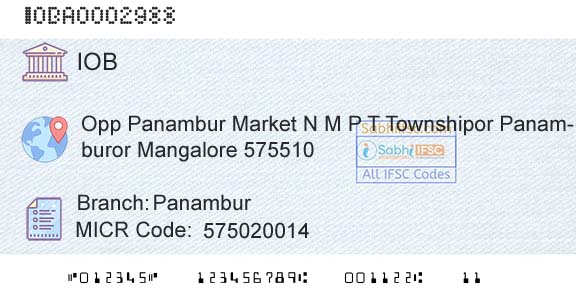 Indian Overseas Bank PanamburBranch 
