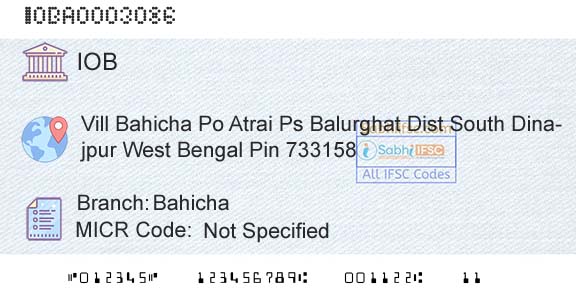Indian Overseas Bank BahichaBranch 