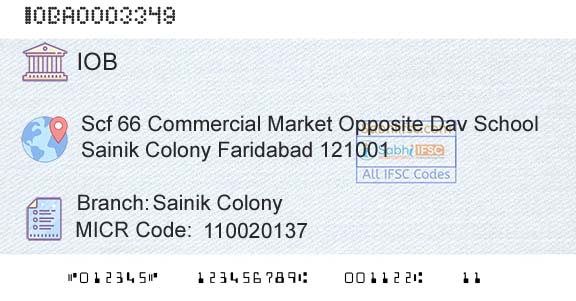 Indian Overseas Bank Sainik ColonyBranch 