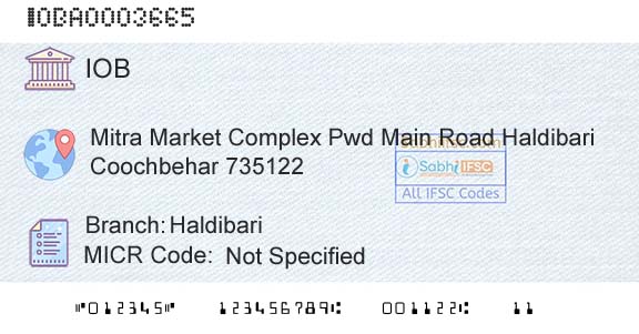 Indian Overseas Bank HaldibariBranch 