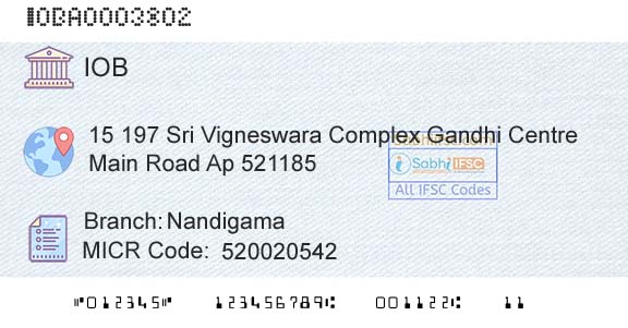 Indian Overseas Bank NandigamaBranch 