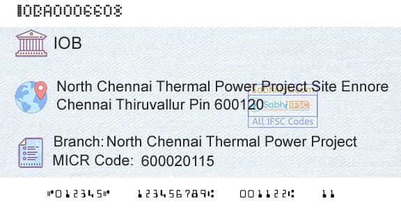 Indian Overseas Bank North Chennai Thermal Power ProjectBranch 