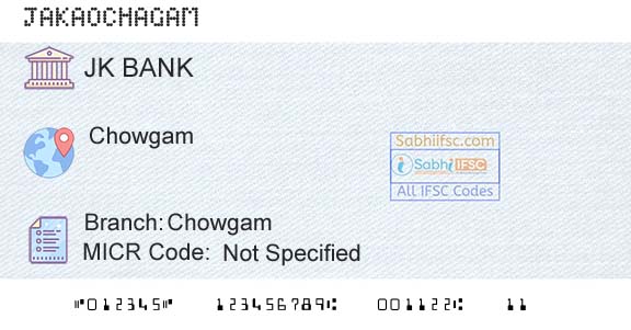 Jammu And Kashmir Bank Limited ChowgamBranch 