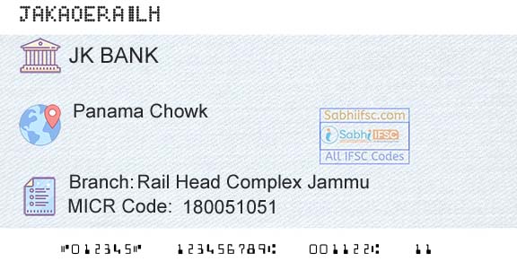Jammu And Kashmir Bank Limited Rail Head Complex JammuBranch 