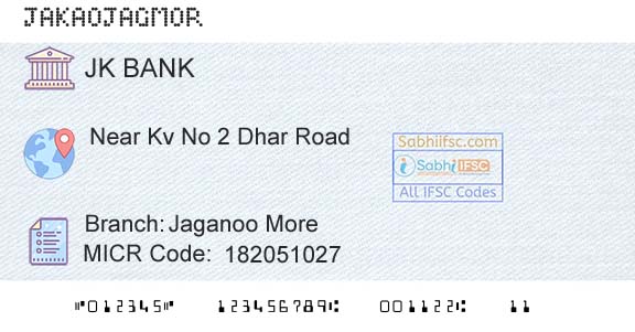 Jammu And Kashmir Bank Limited Jaganoo MoreBranch 
