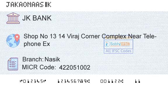Jammu And Kashmir Bank Limited NasikBranch 