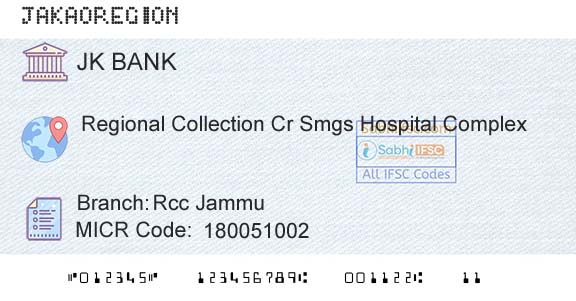 Jammu And Kashmir Bank Limited Rcc JammuBranch 