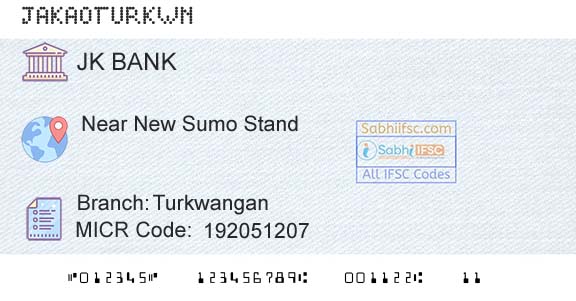 Jammu And Kashmir Bank Limited TurkwanganBranch 
