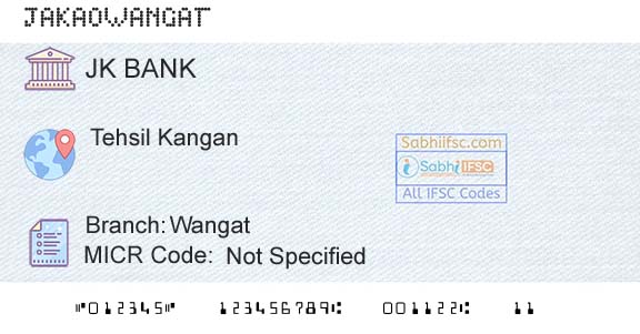 Jammu And Kashmir Bank Limited WangatBranch 