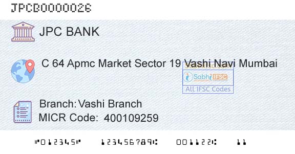 The Jalgaon Peopels Cooperative Bank Limited Vashi BranchBranch 
