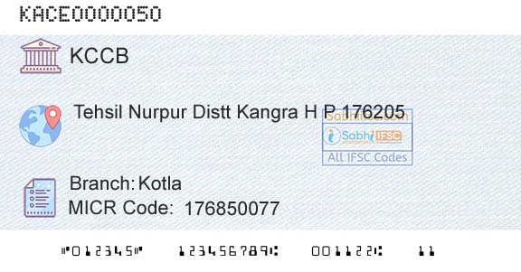 The Kangra Central Cooperative Bank Limited KotlaBranch 