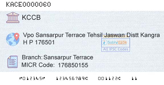 The Kangra Central Cooperative Bank Limited Sansarpur TerraceBranch 