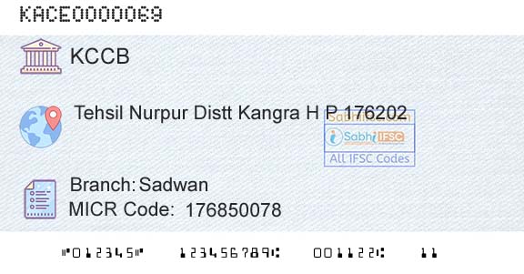 The Kangra Central Cooperative Bank Limited SadwanBranch 