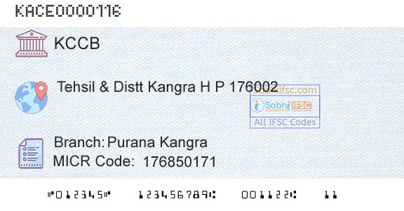 The Kangra Central Cooperative Bank Limited Purana KangraBranch 